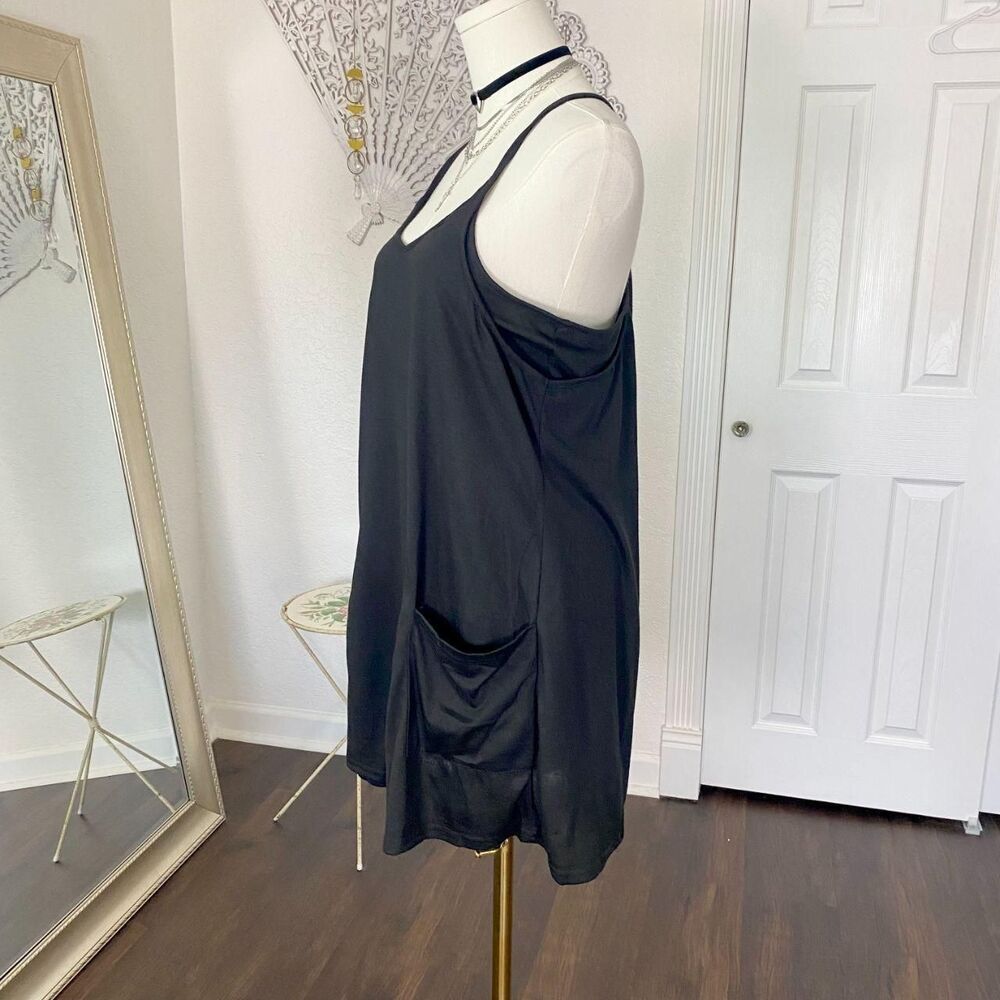 NWOT Black Built-in Shorts Romper Dress w Pockets Size L - Picture 5 of 8
